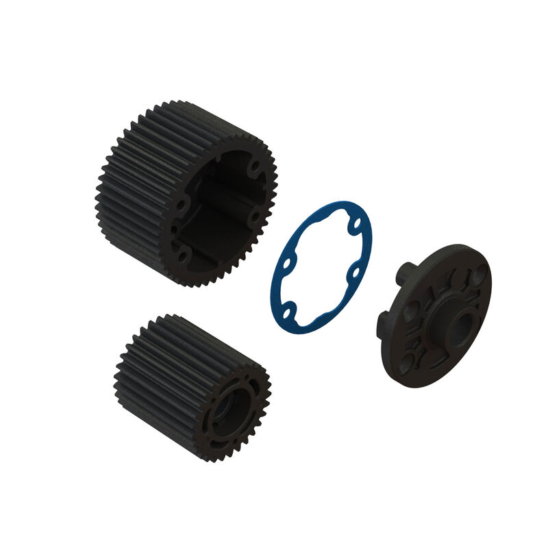 Diff Case and Idler Gear Set (47/29T, 0.8M)
