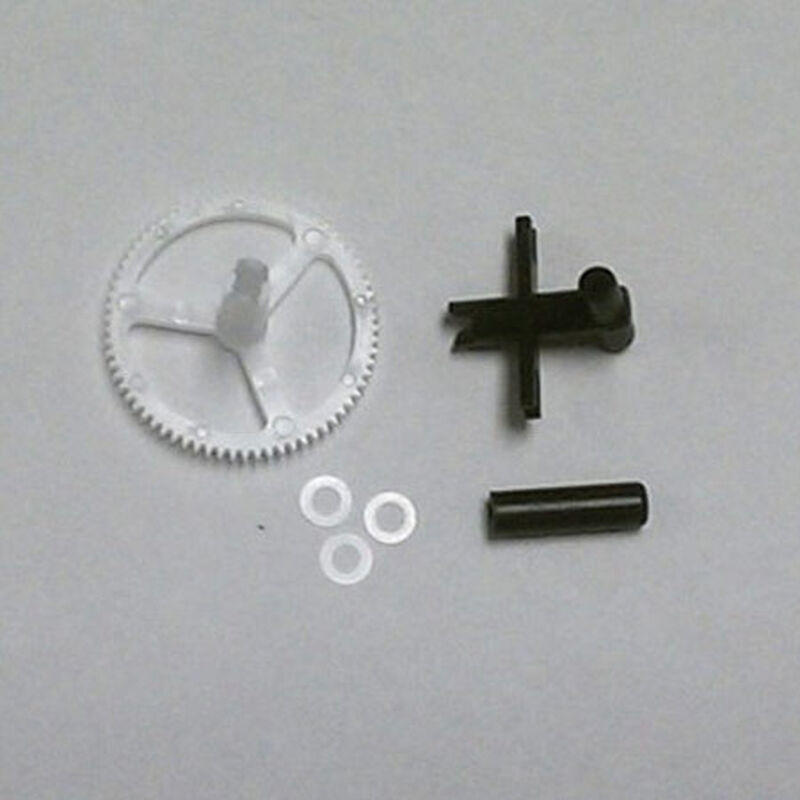 Lower Rotor Head, Outer Shaft/Gear, Washers (3)