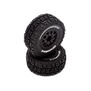 Front/Rear Wheel and Tire, Premount, Black (2): 1/10 2WD/4WD Torment
