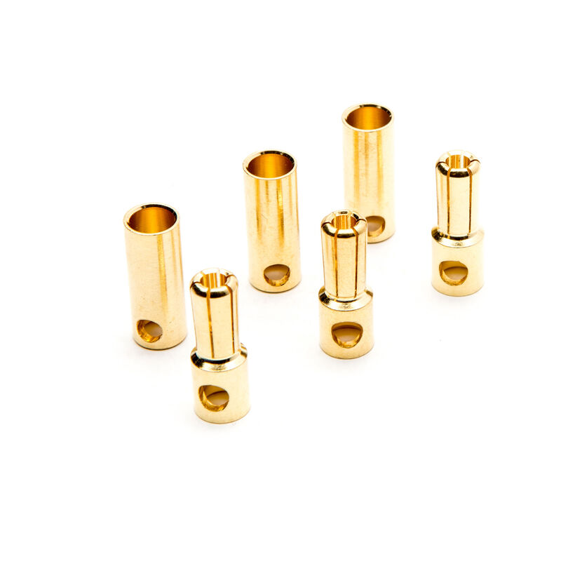 Connector: Gold Bullet Set, 5.5mm (3)