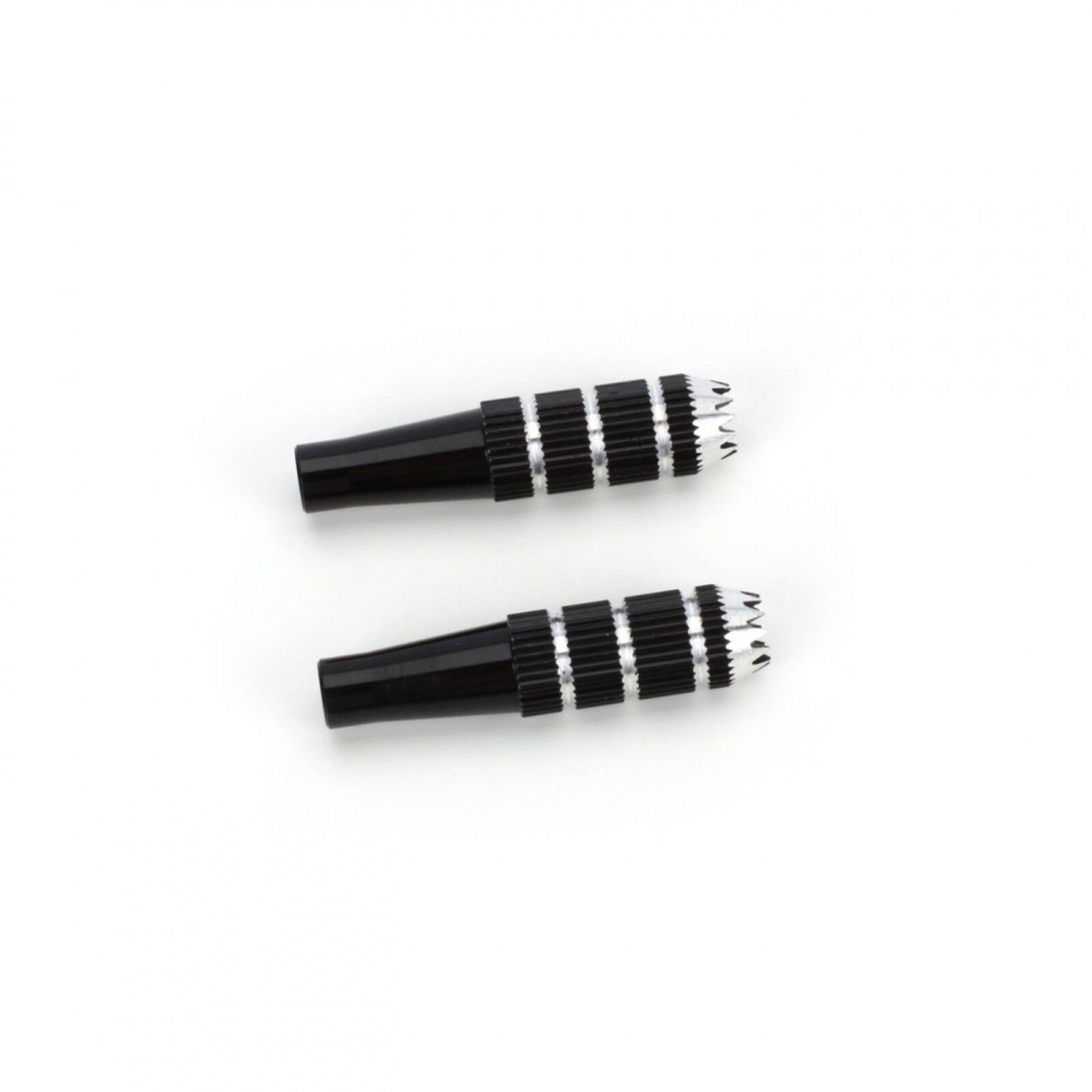 Gimbal Stick Ends 34mm, Black with Silver (2): DX6i, DX6e, DX7s, DX8, DX9, DX18QQ