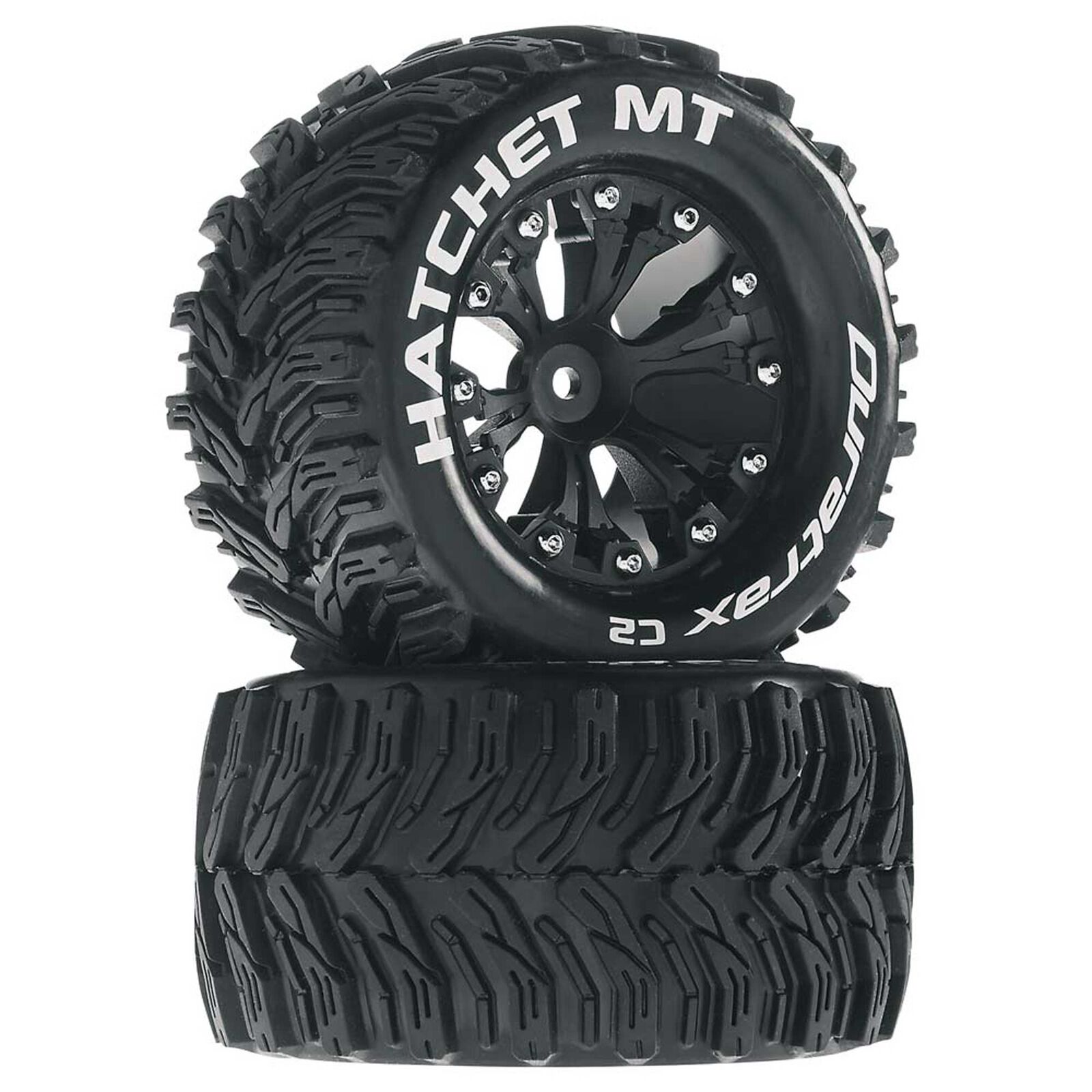 Hatchet MT 2.8" 2WD Mounted Rear Tires, Black (2)