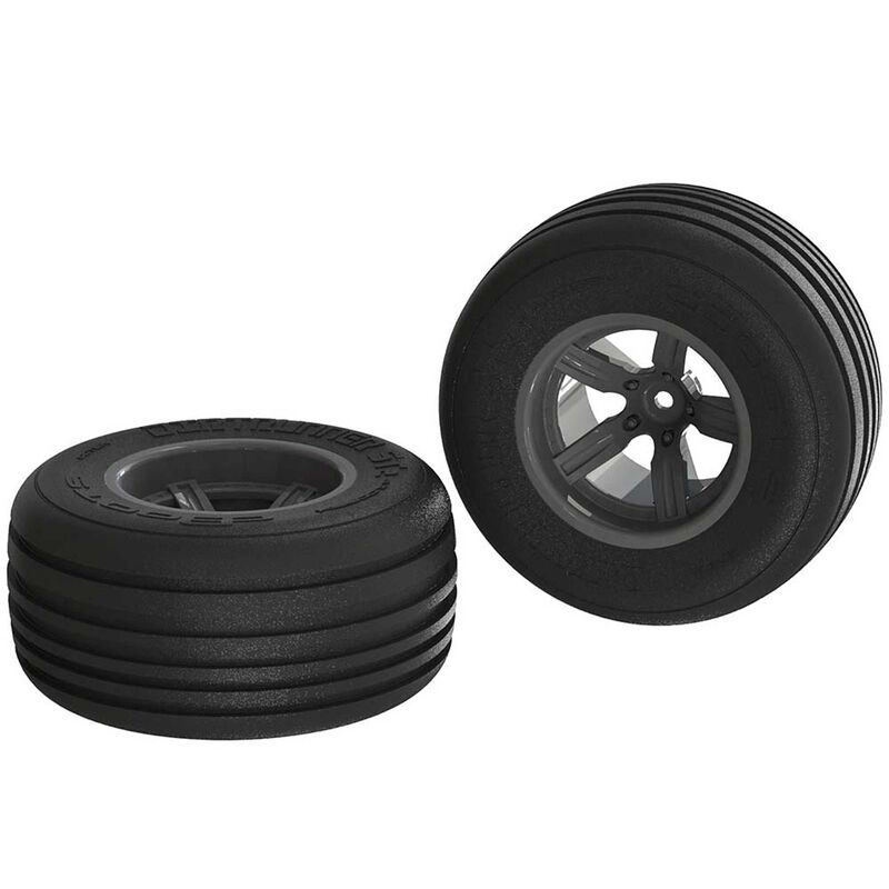 1/10 Dirt Runner ST Front 2.2/3.0 Pre-Mounted Tires, 12mm Hex, Black (2)