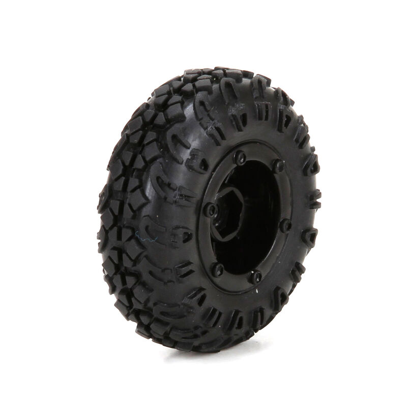 Front/Rear Premount Tire (4):1/24 4WD Temper