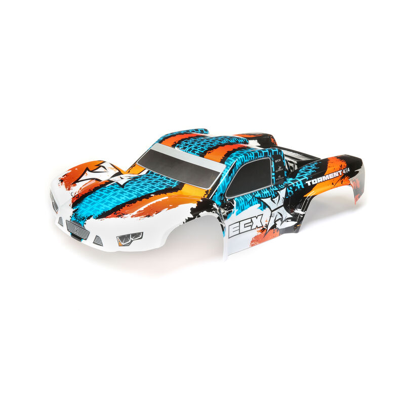 1/10 Painted Body, Orange/Blue: 4WD Torment