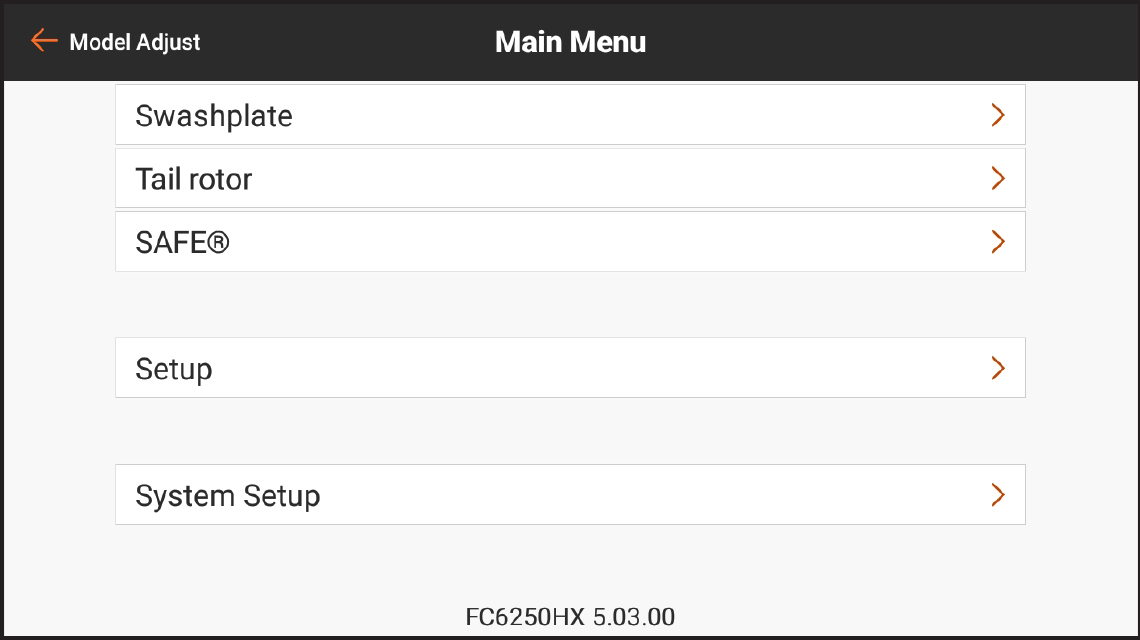 PROGRAMAÇÃO Menu Maing